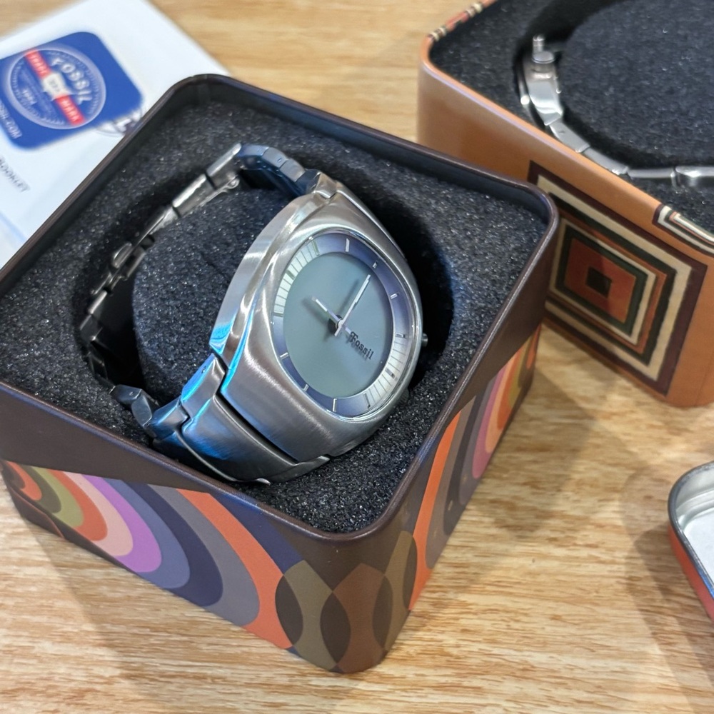 Vintage Fossil Silver-Tone Watch